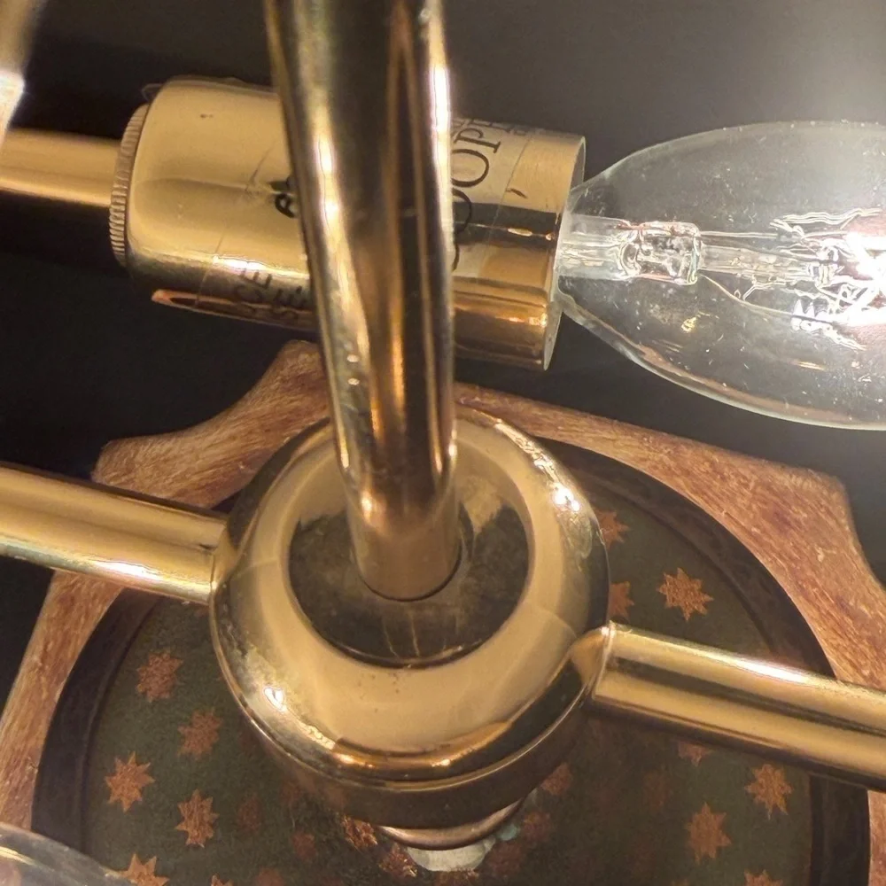 Vintage Frederick Cooper Brass & Marble Urn Table Lamp with Original Shade